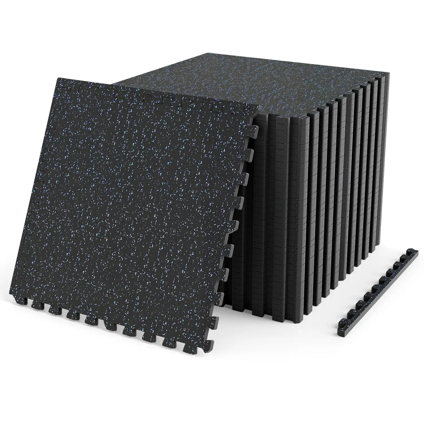 Interlocking Rubber Gym Mats 96 Sq Ft Borders