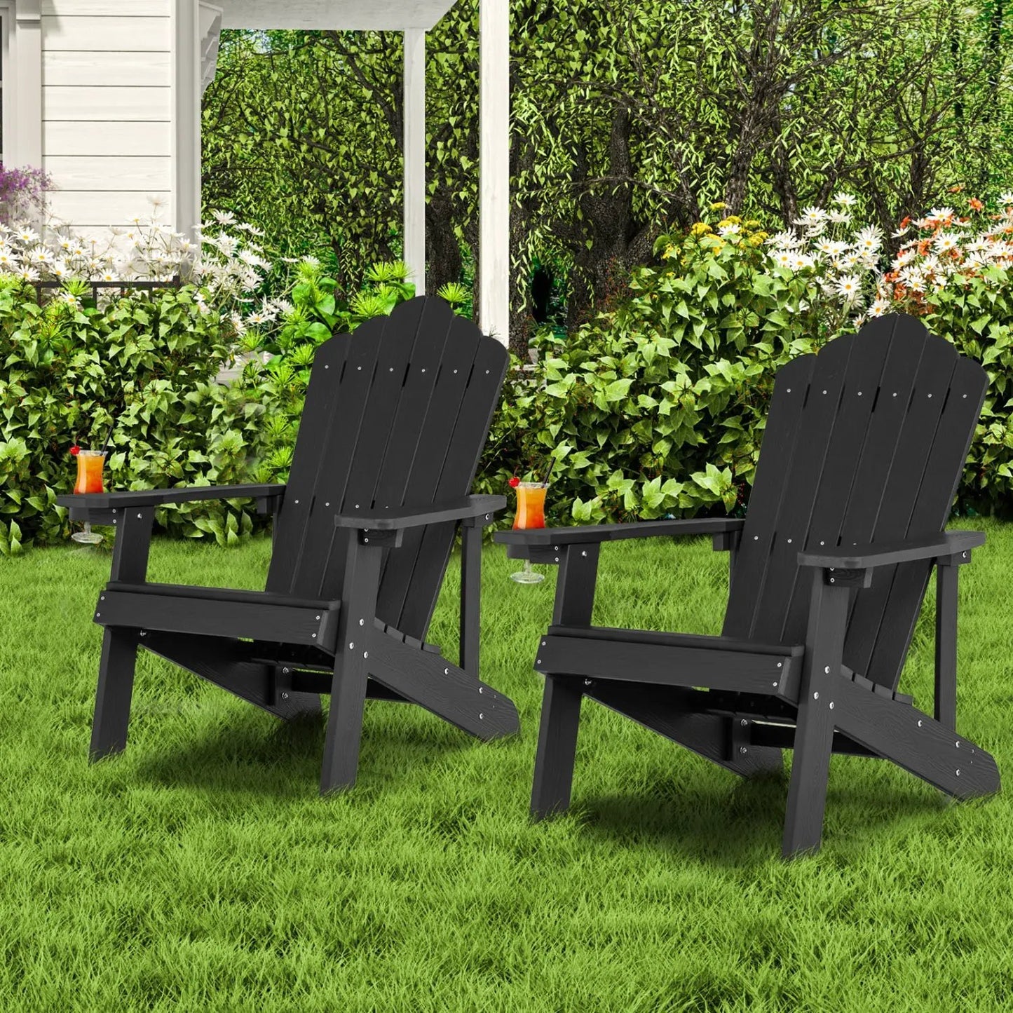 Adirondack Chair Set - Adult & Kids Pair for Patio