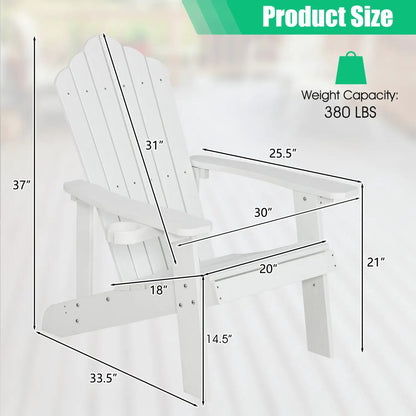 Adirondack Chair Set - Adult & Kids Pair for Patio