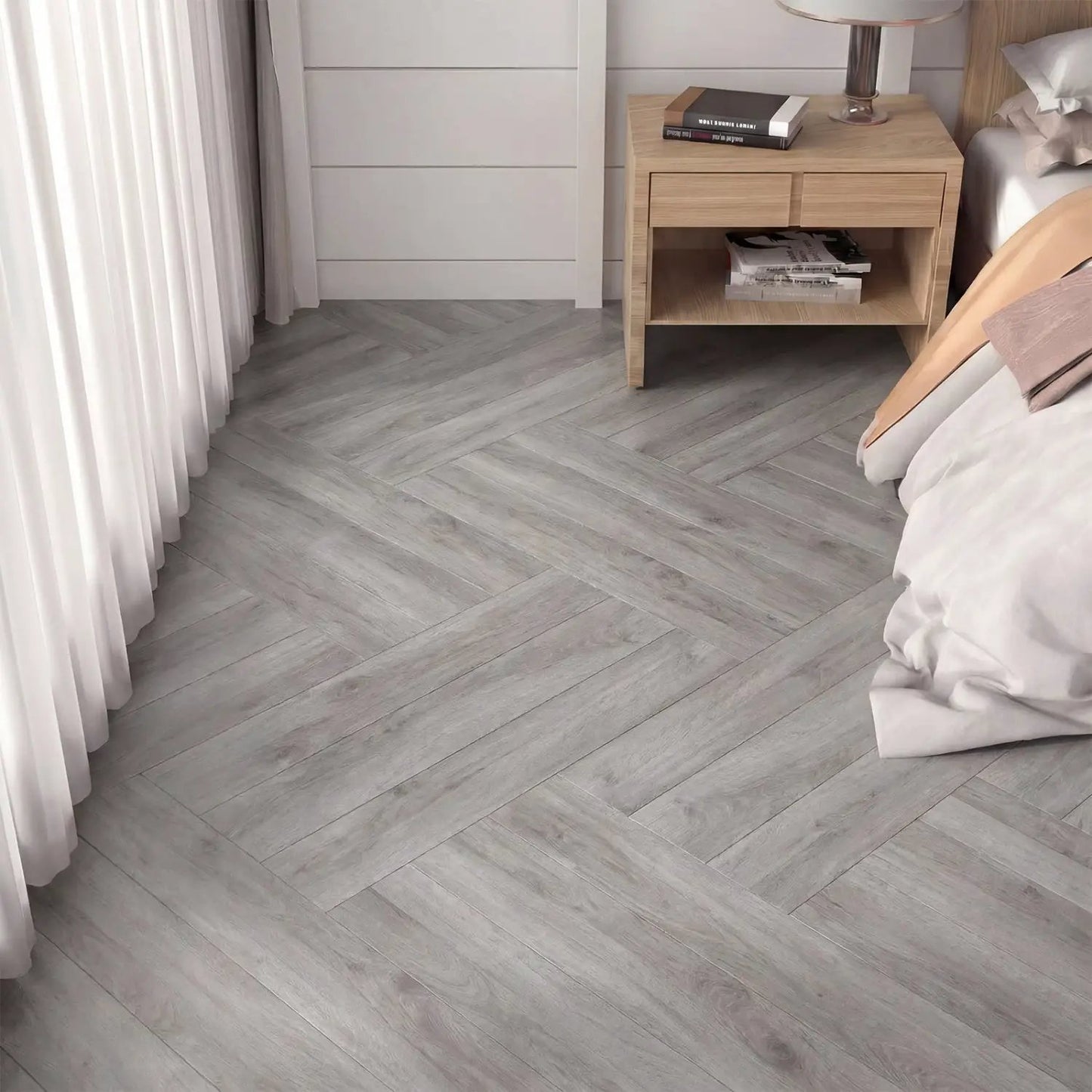 Set of 2 Waterproof Vinyl Floor Planks for Home