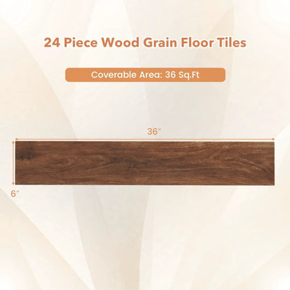 Set of 2 Waterproof Vinyl Floor Planks for Home