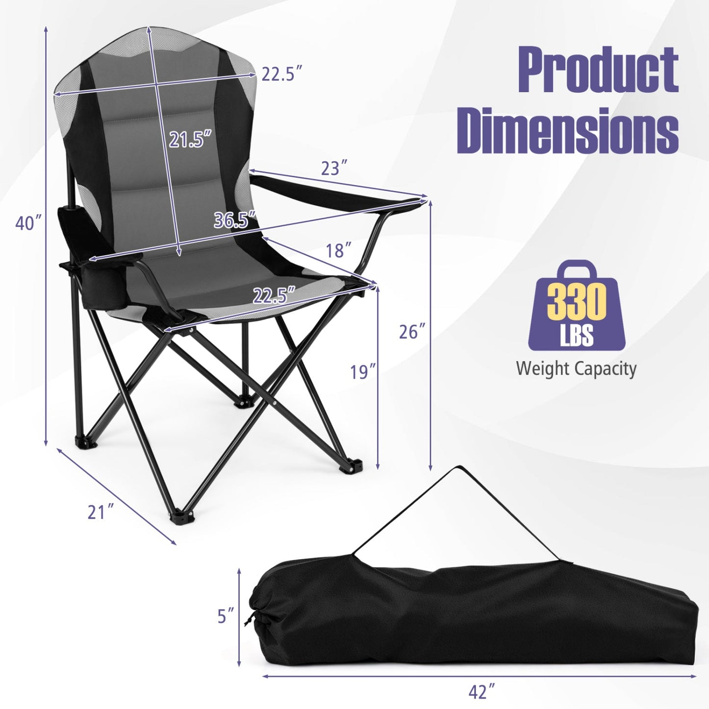 Folding Camping Chairs With Cup Holders Duo
