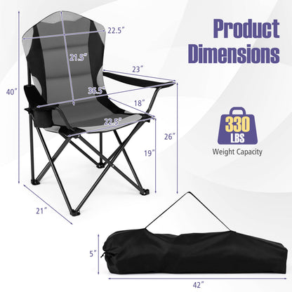 Folding Camping Chairs With Cup Holders Duo
