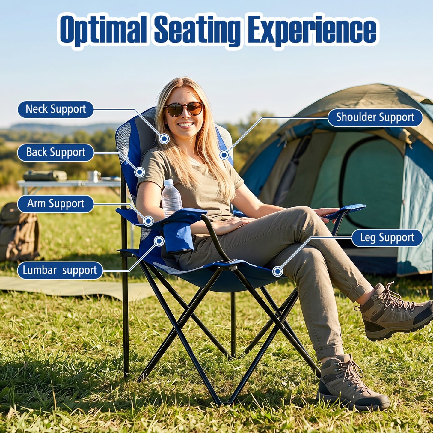 Folding Camping Chairs With Cup Holders Duo