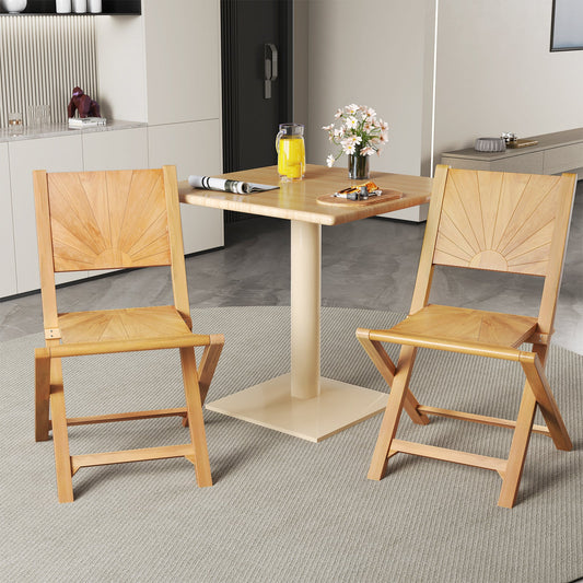 2 Pieces Folding Patio Chairs with Inclined Backrest - Tampa Home & Garden Store