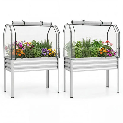 Galvanized Raised Garden Bed with Legs and Cover