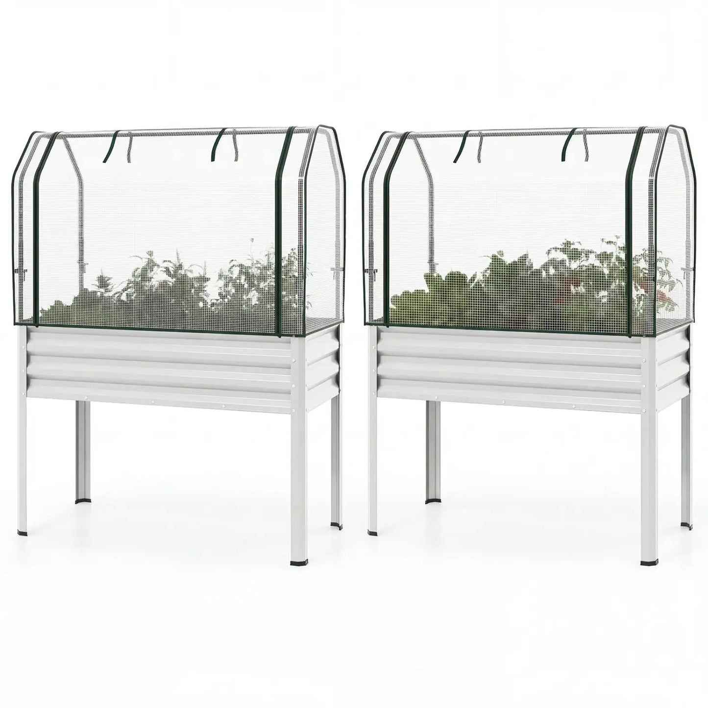 Galvanized Raised Garden Bed with Legs and Cover