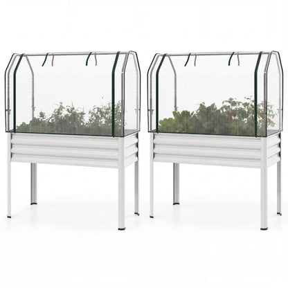 Galvanized Raised Garden Bed with Legs and Cover