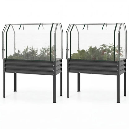 Galvanized Raised Garden Bed with Legs and Cover