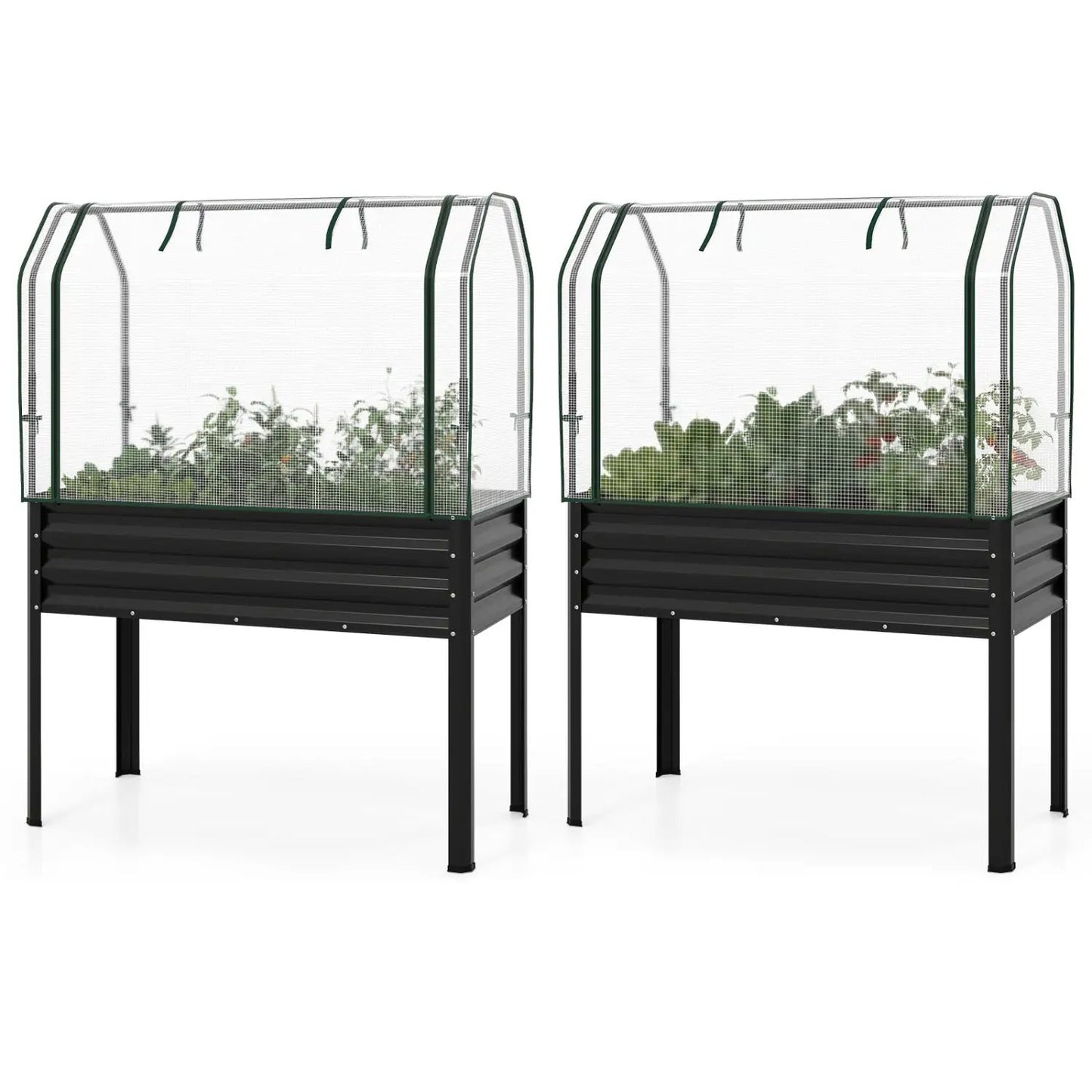 Galvanized Raised Garden Bed with Legs and Cover