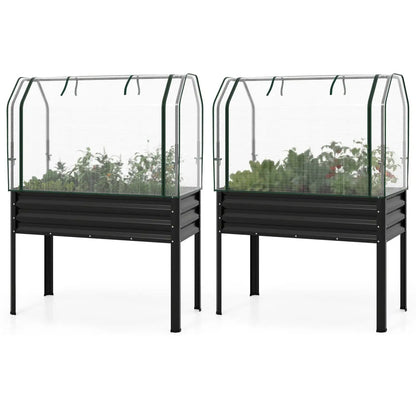 Galvanized Raised Garden Bed with Legs and Cover