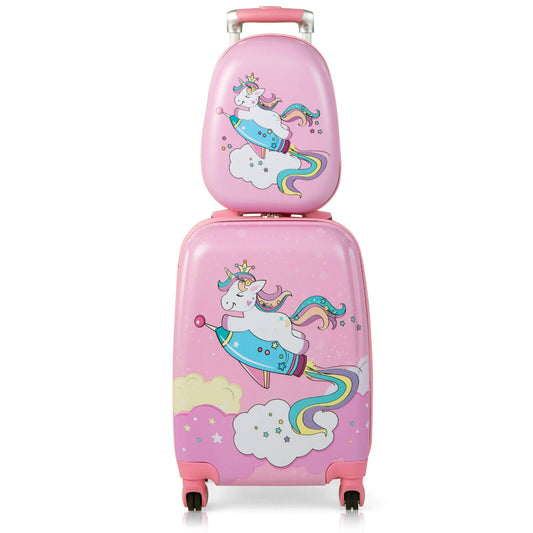 2 Pieces 18 Inch Kids Luggage Set with 12 Inch Backpack - Tampa Home & Garden Store