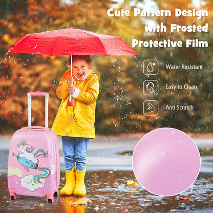 GemGear 2-piece kids luggage set: 18-inch pink rolling suitcase and 12-inch backpack on Tampa Home & Garden Store