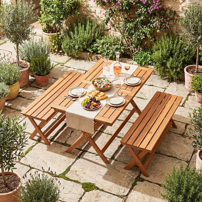 Two Seat Wooden Patio Bench with X Shaped Legs