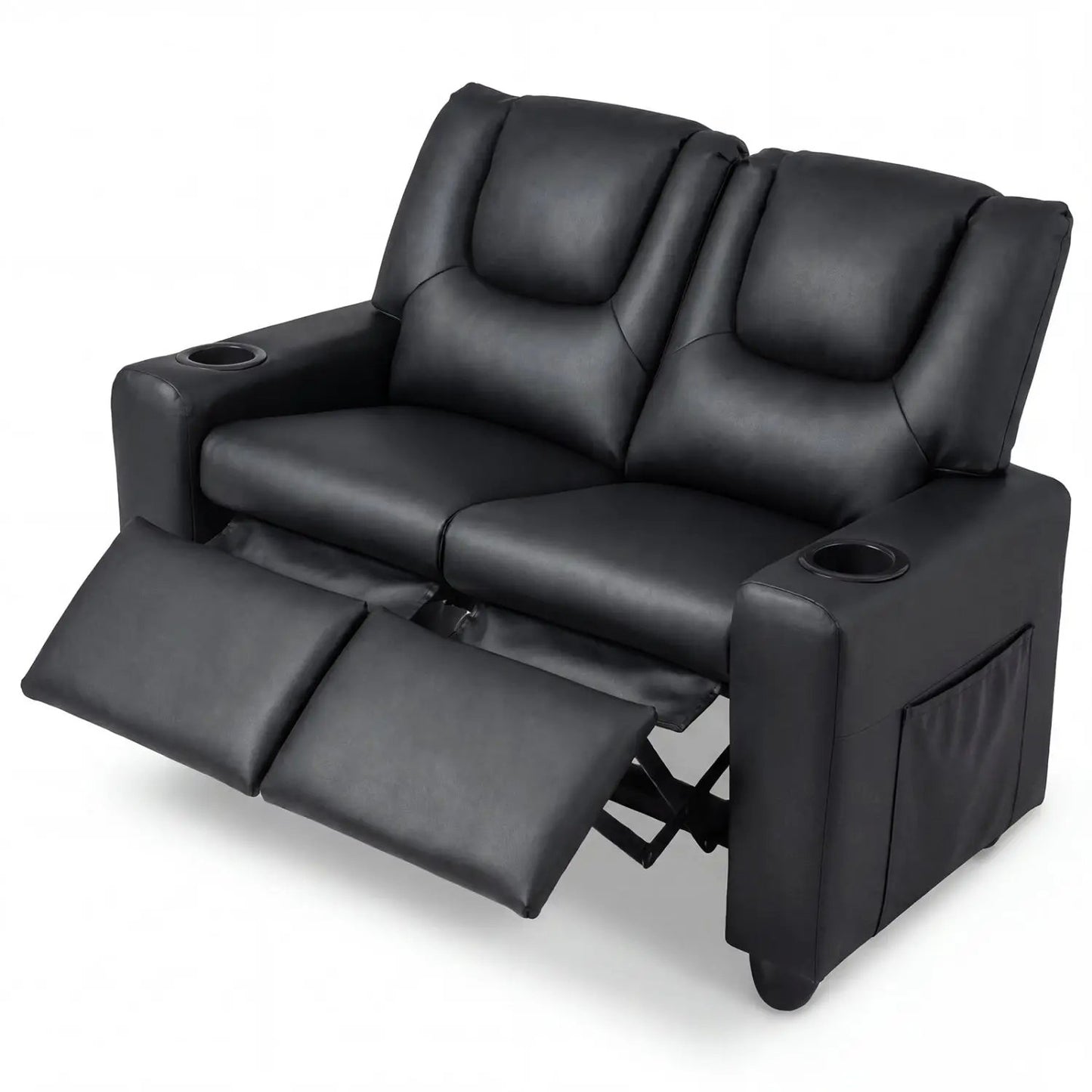 Two Seater Kids Recliner Sofa With 2 Cup Holders