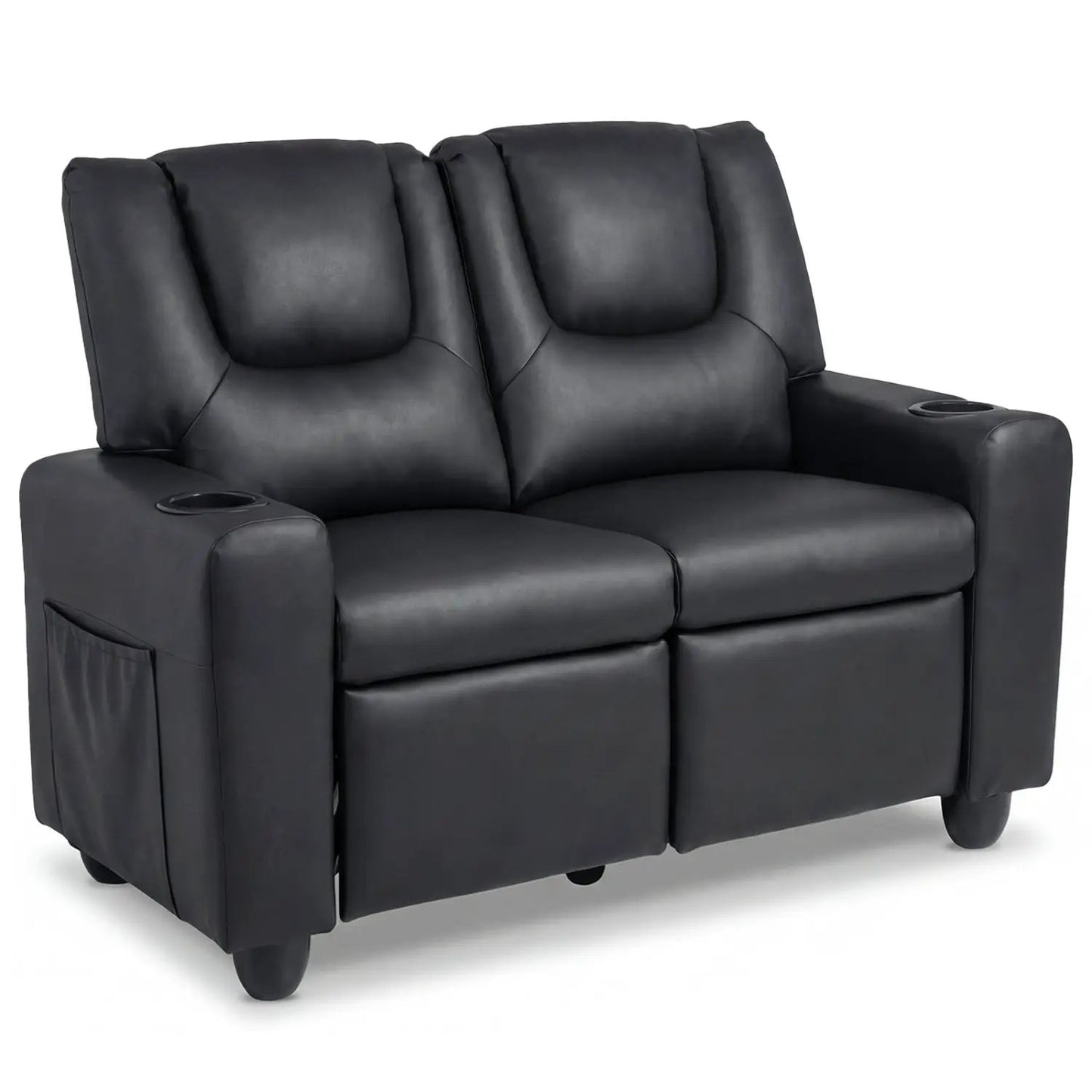 Two Seater Kids Recliner Sofa With 2 Cup Holders