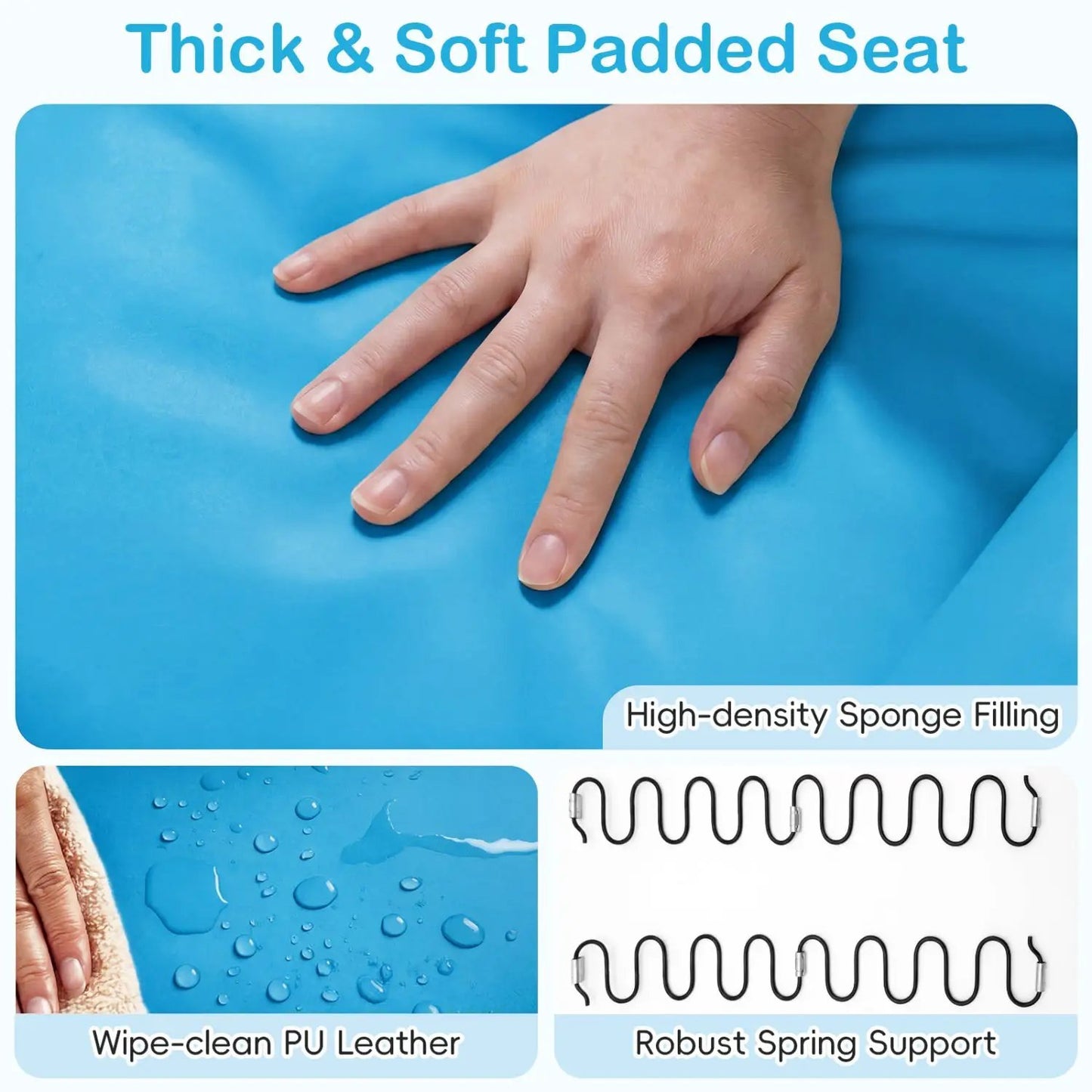 Two Seater Kids Recliner Sofa With 2 Cup Holders