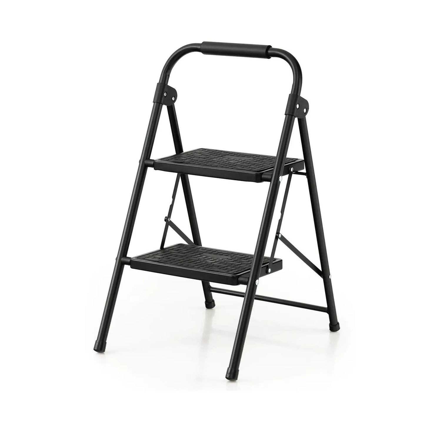 Two Step Folding Ladder with Wide Anti Slip Pedal