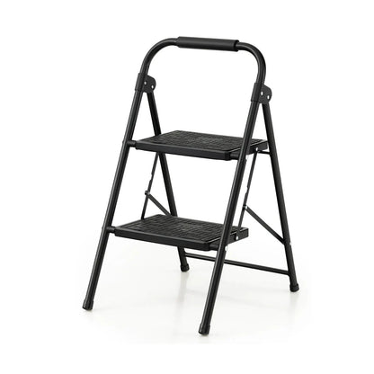 Two Step Folding Ladder with Wide Anti Slip Pedal