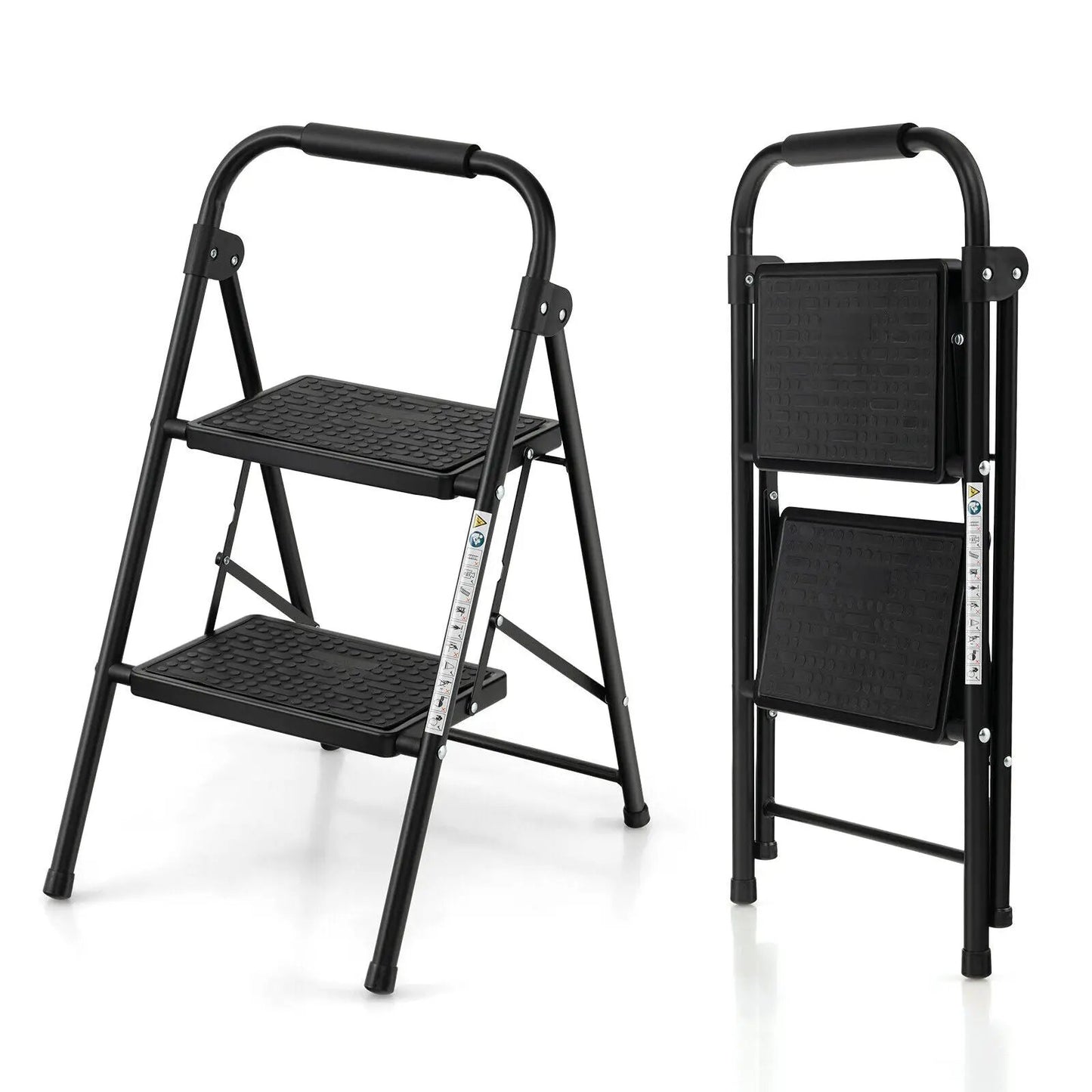 Two Step Folding Ladder with Wide Anti Slip Pedal