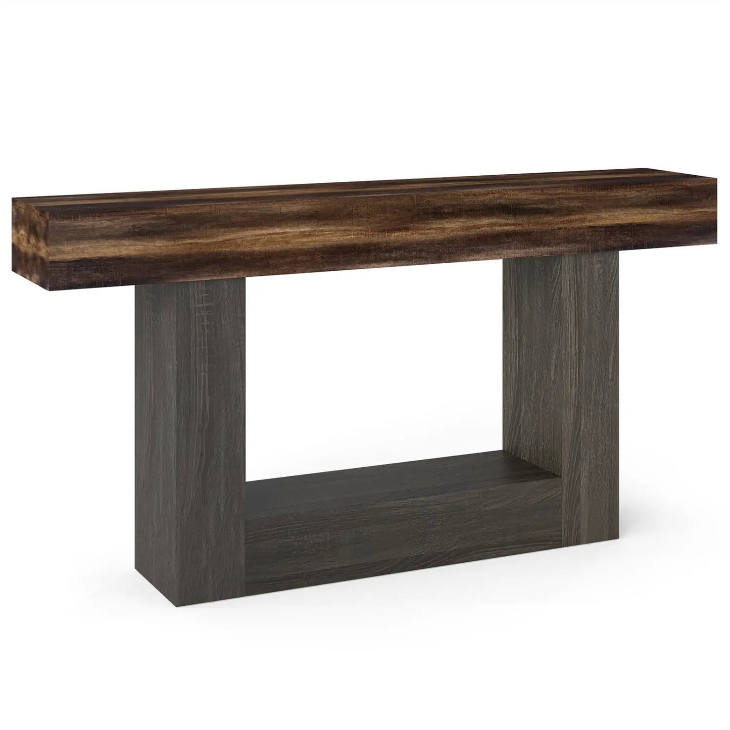 Farmhouse Console Table 2-Tier Storage Shelf