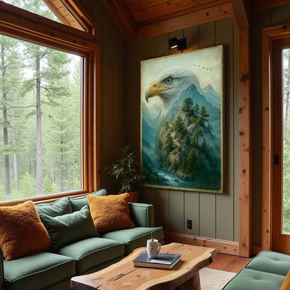 Tailored Canvases Eagle Over The Canyon Double Exposure Wall Art canvas with eagle and mountains on Tampa Home & Garden Store