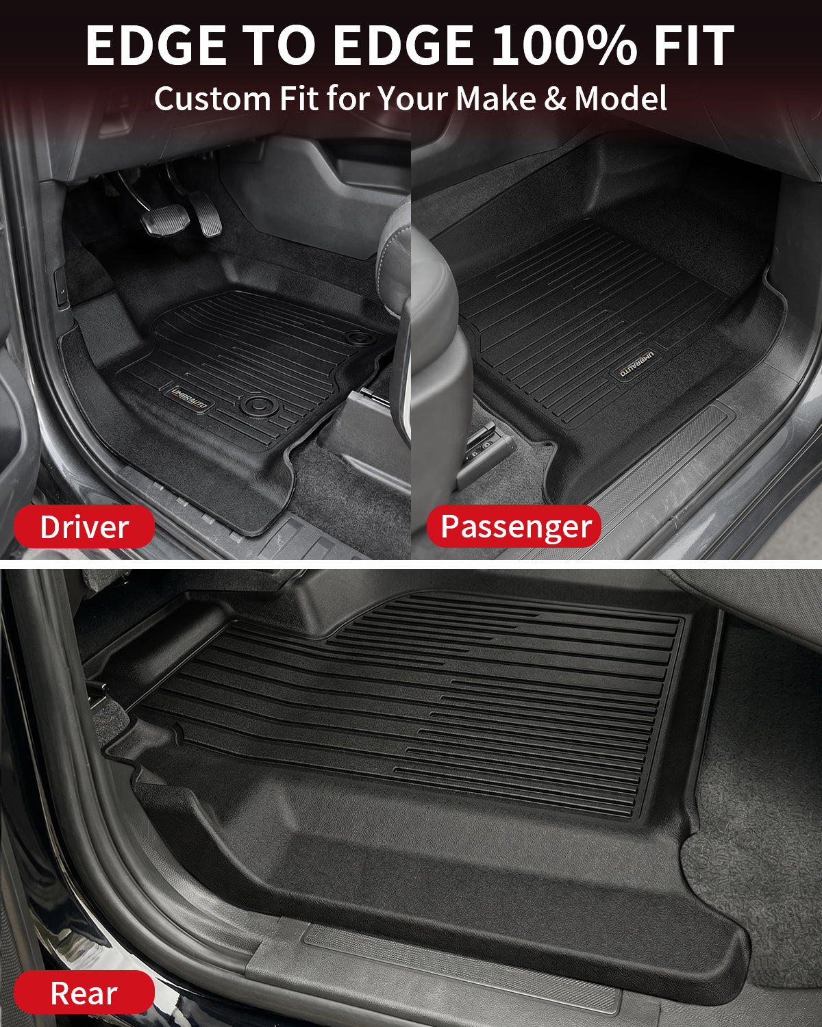 Umbrauto all-weather floor mats Chevy Silverado/GMC Sierra crew cab; driver and rear mats on Tampa Home & Garden Store