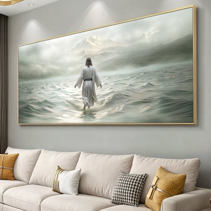 Walking on Water Faith Wall Art VIII canvas by Tailored Canvases; framed crafting artwork on Tampa Home & Garden Store