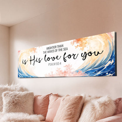 Canvas wall art Mightier Than the Waves of the Sea Psalm 93:4 by Tailored Canvases on Tampa Home & Garden Store