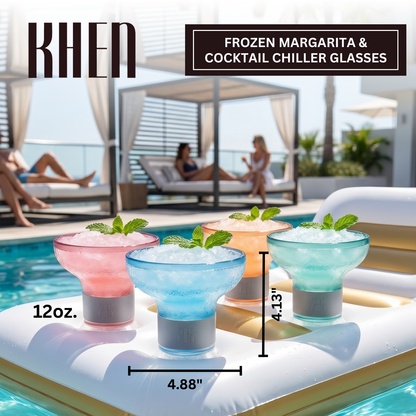 Eze Acrylic Frozen Margarita Glasses Set of 4