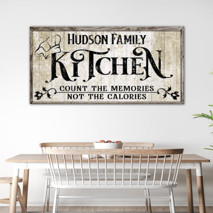 Kitchen Sign X canvas with distressed wood backdrop and black lettering Tailored Canvases on Tampa Home & Garden Store