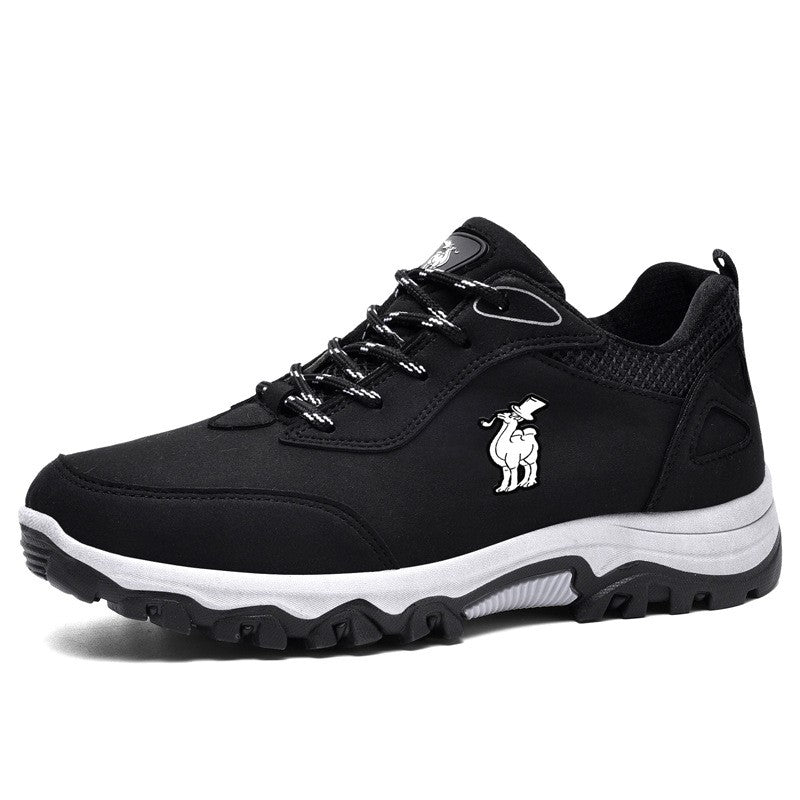 Stevvex men's athletic running shoe black with white sole on Tampa Home & Garden Store