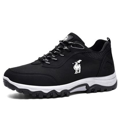 Stevvex men's athletic running shoe black with white sole on Tampa Home & Garden Store