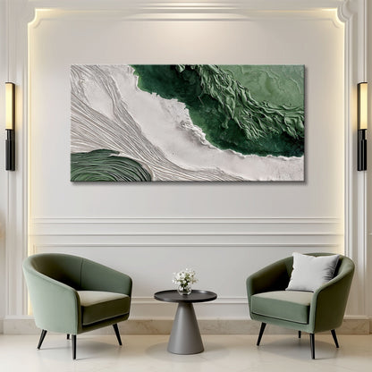 Green Rivers Abstract Wall Art II canvas by Tailored Canvases; green textured abstract design on Tampa Home & Garden Store