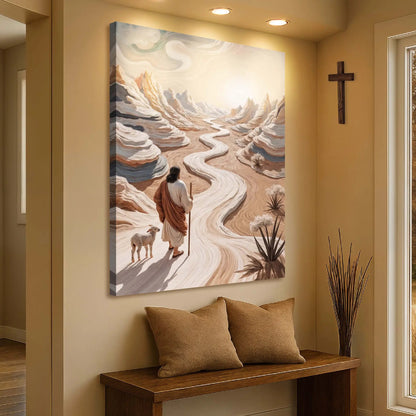 Parable Of The Lost Sheep Faith Wall Art III canvas by Tailored Canvases, desert landscape on Tampa Home & Garden Store