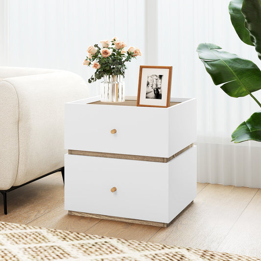2-Drawer Modern Nightstand with Storage for Living Room Bedroom - Tampa Home & Garden Store