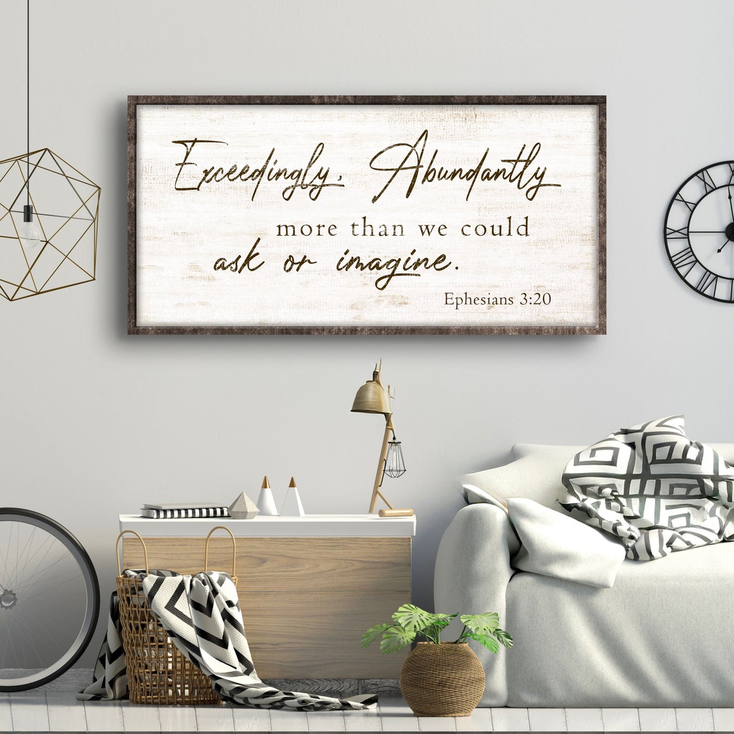 Faith sign IV canvas by Tailored Canvases crafting canvas with Exceedingly Abundantly on Tampa Home & Garden Store