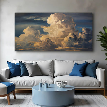 Cloud Wall Art canvas by Tailored Canvases, blue sky with cream clouds, crafting canvas on Tampa Home & Garden Store