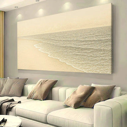 Beach Shoreline Coastal Wall Art III canvas by Tailored Canvases beige seascape on Tampa Home & Garden Store