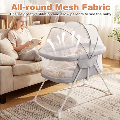 2 In 1 Baby Bassinet Rocking Motion Sleeper