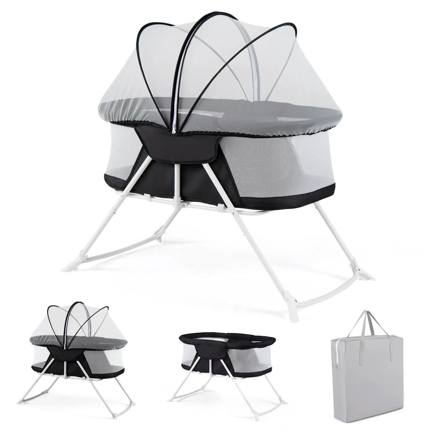 2 In 1 Baby Bassinet Rocking Motion Sleeper