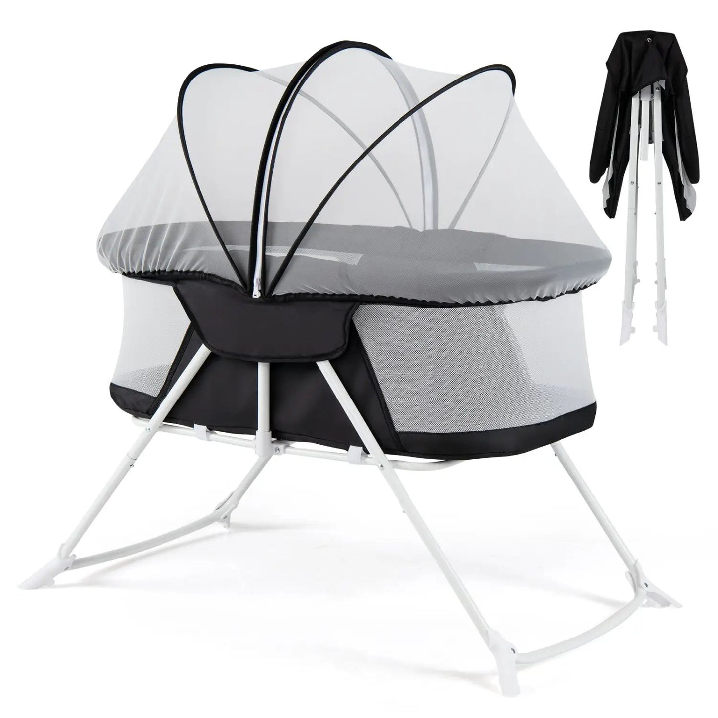 2 In 1 Baby Bassinet Rocking Motion Sleeper