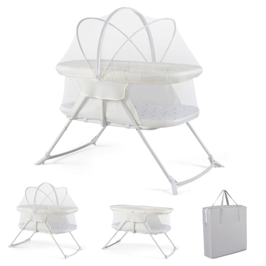 2-in-1 baby bassinet DirectDeals with rocking motion and breathable mesh sleeper on Tampa Home & Garden Store