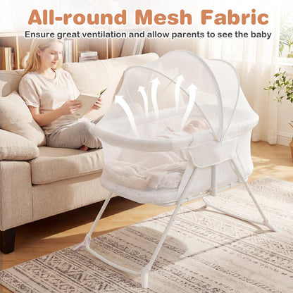 2 In 1 Baby Bassinet Rocking Motion Sleeper