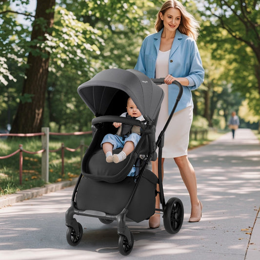 2-in-1 Baby Stroller with Bassinet Mode and Reversible Seat - Tampa Home & Garden Store