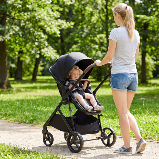 2 in 1 Baby Stroller with Bassinet Mode High Landscape with Reversible Seat and Canopy - Tampa Home & Garden Store