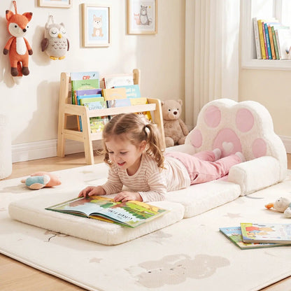 2-in-1 Convertible Kids Sofa Lounger with Cover