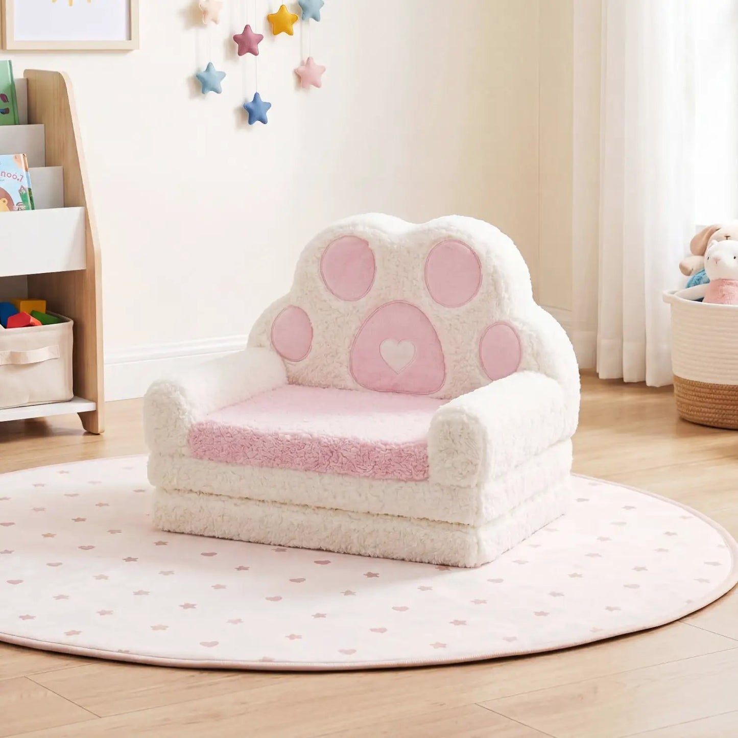 2-in-1 Convertible Kids Sofa Lounger with Cover