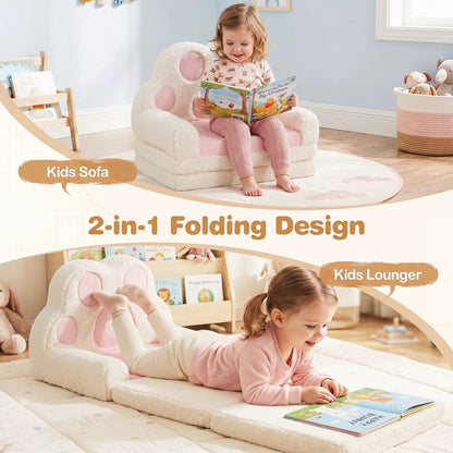2-in-1 Convertible Kids Sofa Lounger with Cover