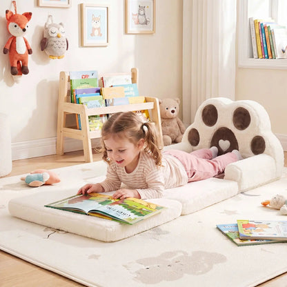 2-in-1 Convertible Kids Sofa Lounger with Cover